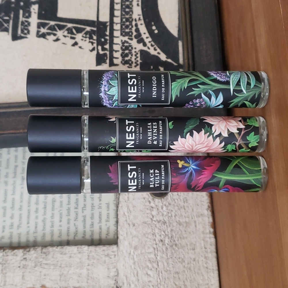 Nest Fragrances Perfume Travel EDP Blundle Indigo, Black Tulip and Dahlia Vines